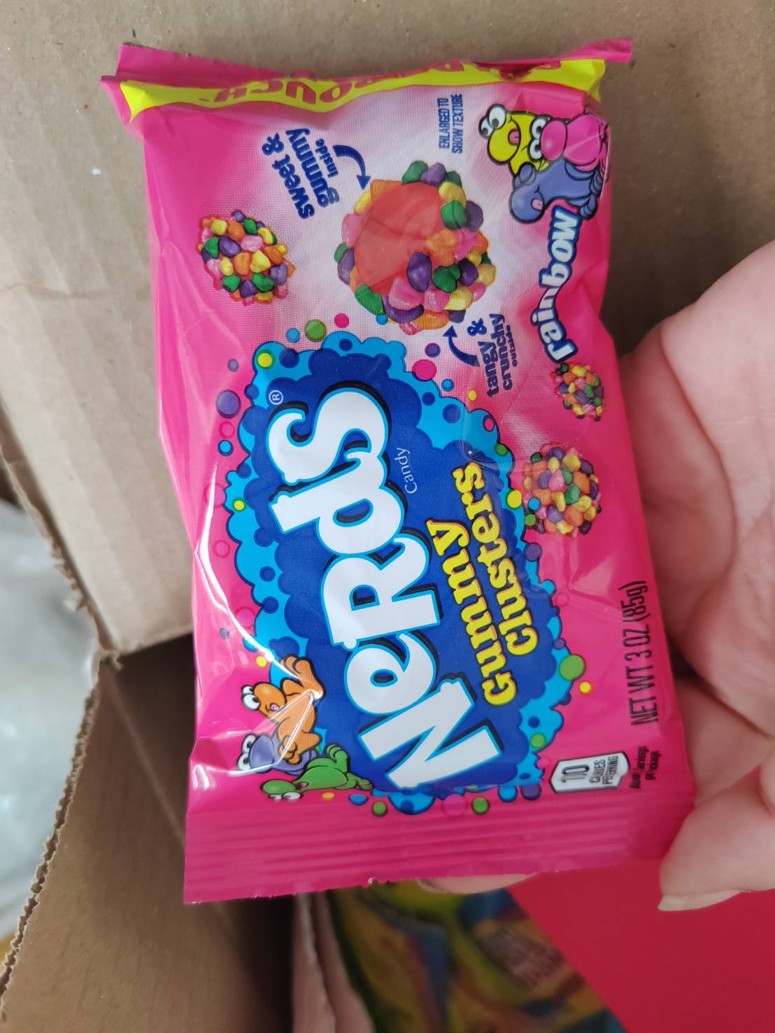 พร้อมส่ง ขนมUSA Nerds gummy ขนาด 85กรัม ราคา 250 บาท*ส่งฟรี