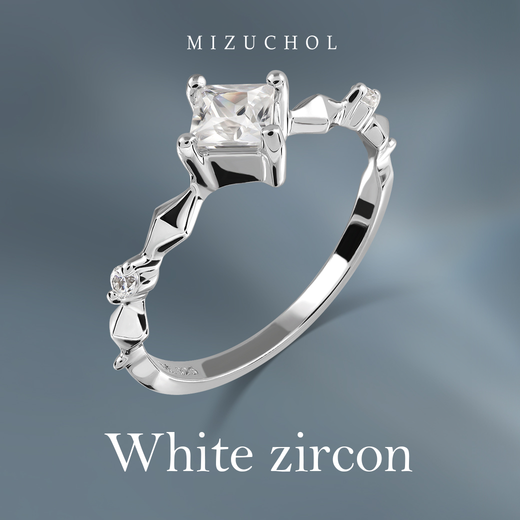 Mizuchol - Sterling Silver Ring Plated with White Gold and Decorated with Zircon: Frozen Grace ราคา 2,490 บาท*ส่งฟรี