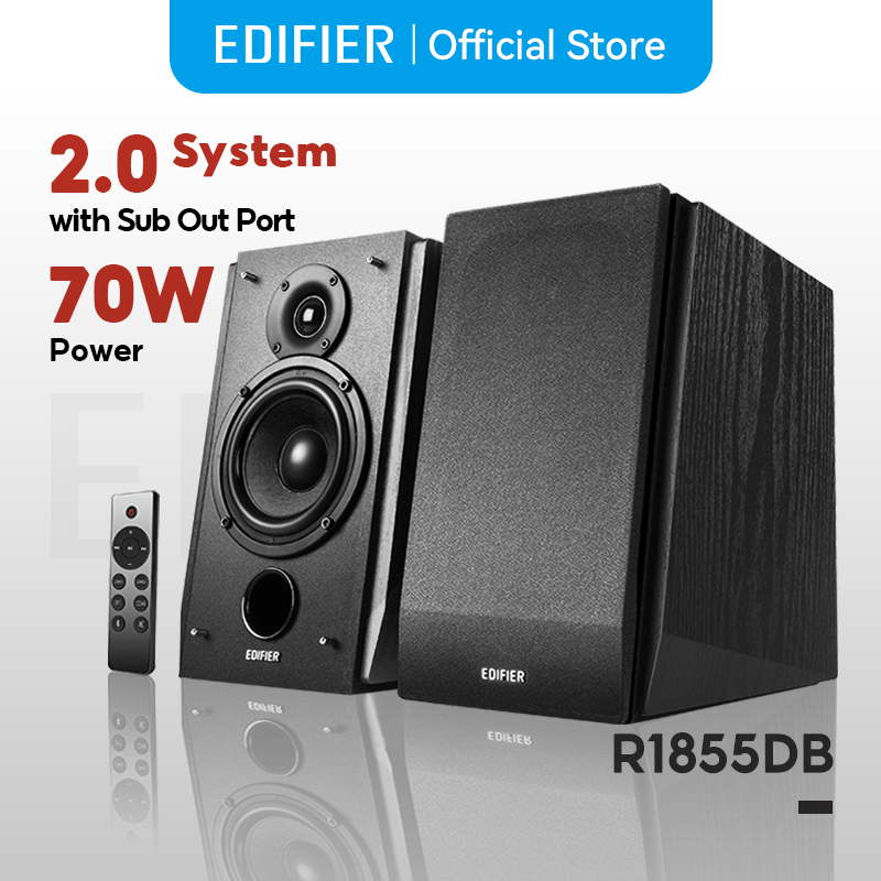 Edifier R1855DB Bookshelf Speakers with Subwoofer Output Soundfield Spatialiser Home Audio High Sound Quality Friendly Interaction Design ราคา 5,270 บาท*ส่งฟรี
