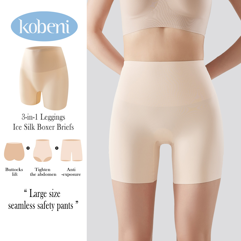 KOBENI Women'S Soft Touch Seamless Casual Safety Pants Comfortable Stretch 3-In-1 Anti-Slip Pants With Light Tummy Control No Roll Leg ราคา 169 บาท*ส่งฟรี