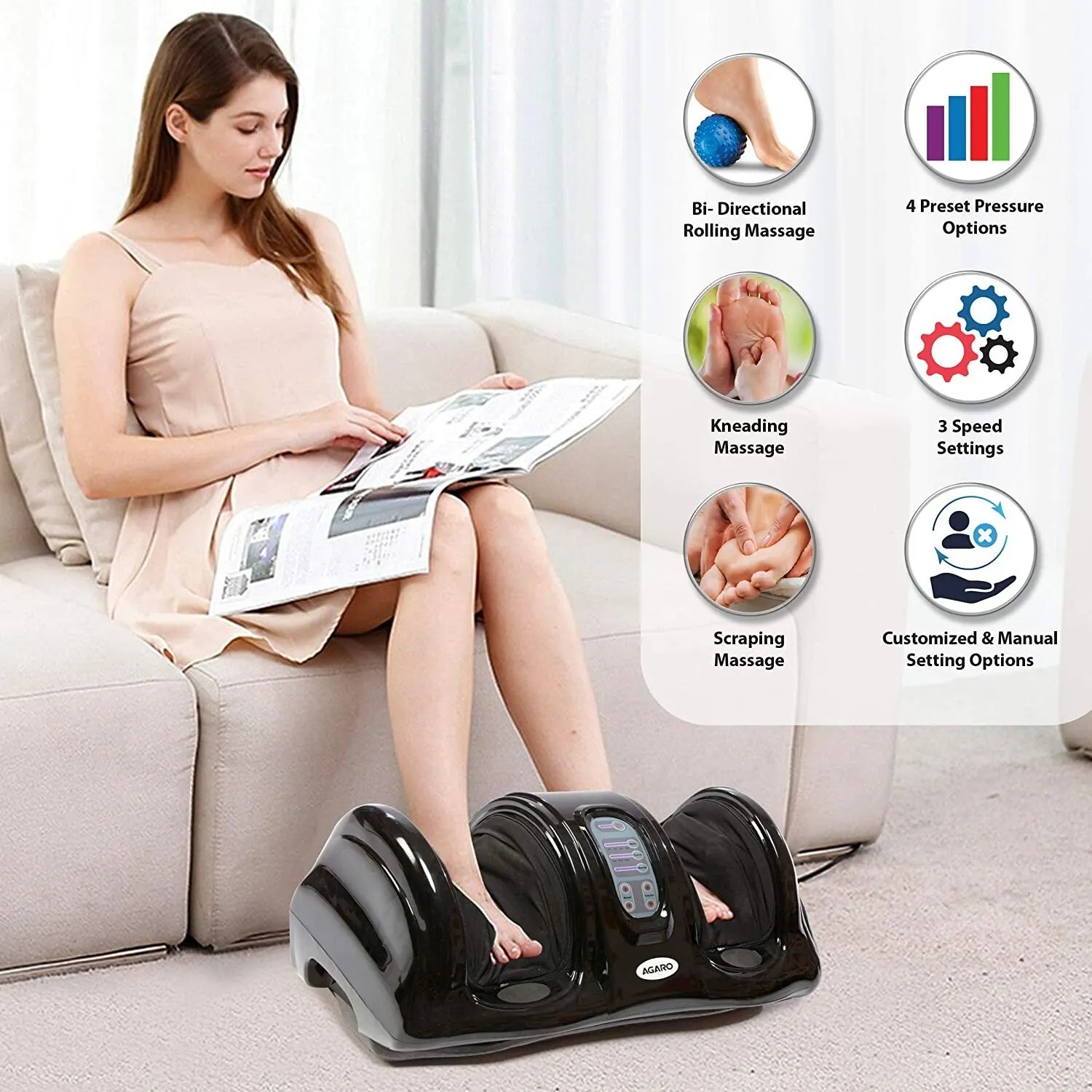 จัดส่งฟรี JOWSUA เครื่องนวดเท้า Foot massager นวดเท้าลดความเหนื่อยล้าสะดวกสบายและเป็นกันเอง ราคา 2,580 บาท*ส่งฟรี