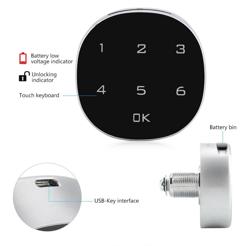 Digital 0.5-12mm Code Combination Lock Cam Cabinet Convenient Pas Safe Lock