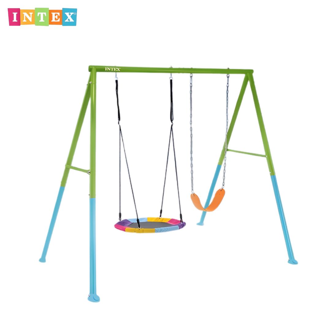 Intex Children's Swing Set 2-in-1, Children's Swing + Swing Plate, 2 Features, Large Size 2.54m, Strong, Safe 44125 ราคา 8,990 บาท*ส่งฟรี