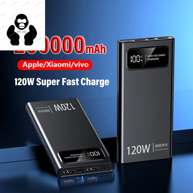 Brand New 120W Super Fast Ultralarge Capacity Mobile Power Bank for iPhone Xiaomi Vivo Welcome to Our Store ราคา 466 บาท*ส่งฟรี