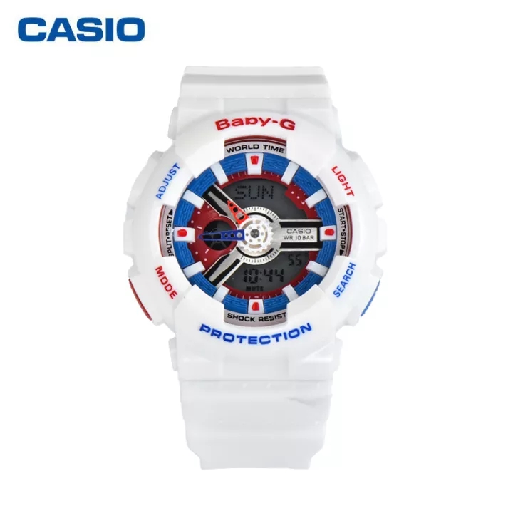 มุมมองเพิ่มเติมของสินค้า Casio Baby-G นาฬิกาข้อมือผู้หญิง สายเรซิ่น รุ่น BA-110CP-4A