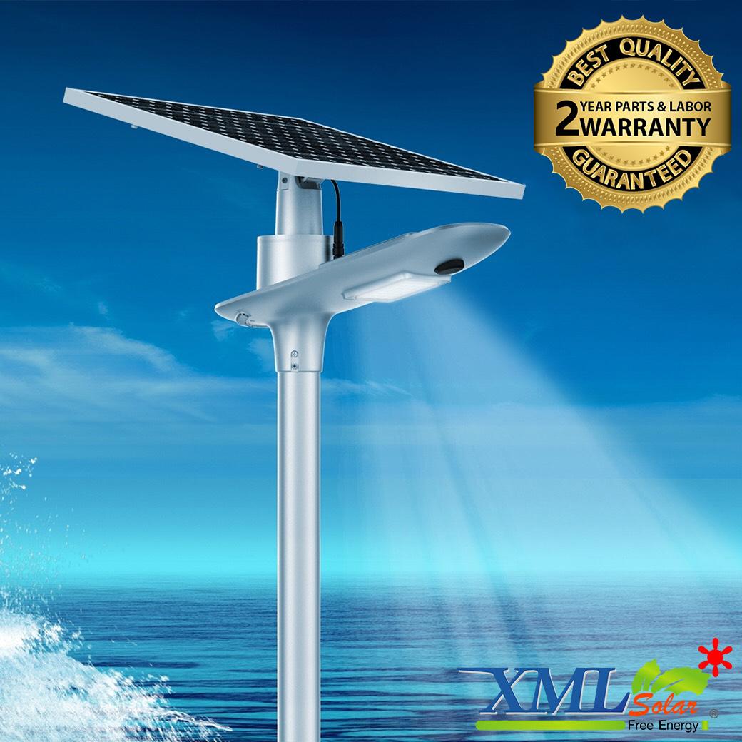 โคมไฟถนนอัจฉริยะ โซล่าเซลล์ ทรง Sailing รุ่น 65 watt Polycrystalline (แสง : ขาว)