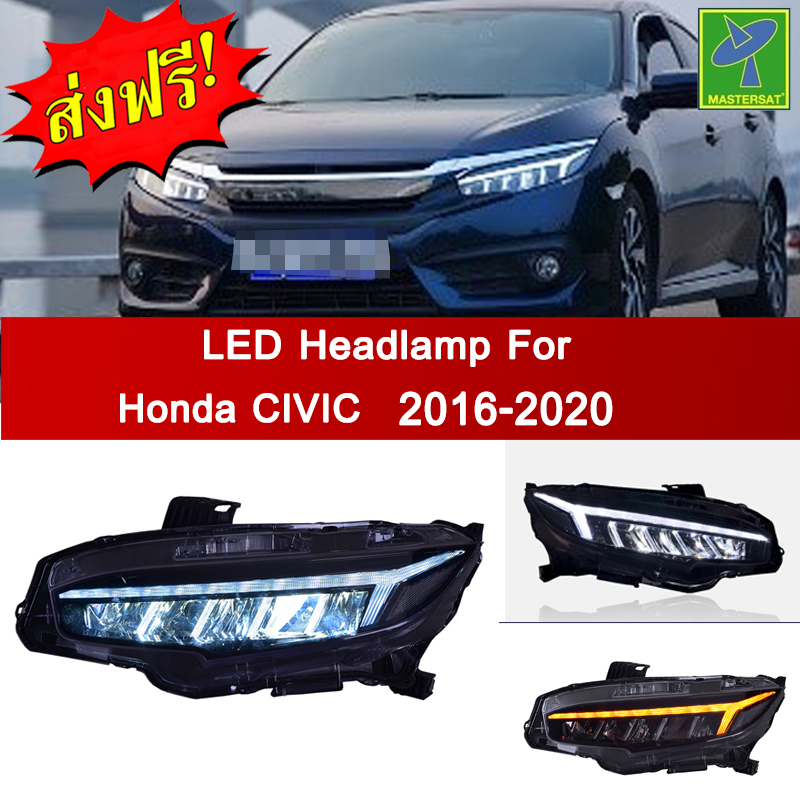 Mastersat HONDA Civic รุ่นปี 2016-20 Type R แบบA Headlamp โคมไฟหน้า ไฟวิ่ง Led Day light+ไฟเลี้ยว ในกันชนหน้า ตรงรุ่น ABS อย่างดี กันน้ำ ไฟเดย์ไลท์ ไฟหรี่ ไฟแต่งรถ ราคา 14,900 บาท*ส่งฟรี