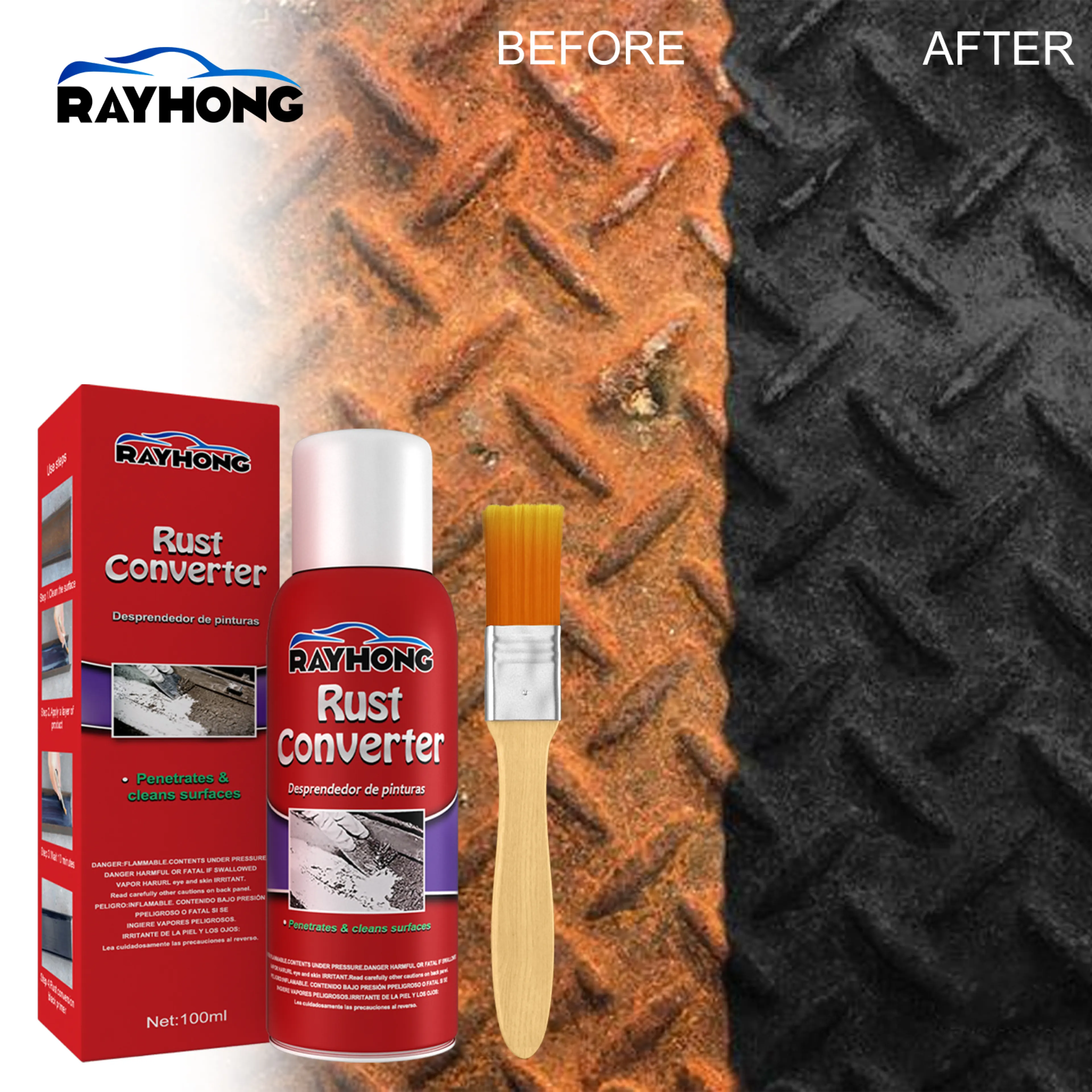 Rayhong Rust Converter 100ml น้ำยาขจัดและป้องกันสนิม