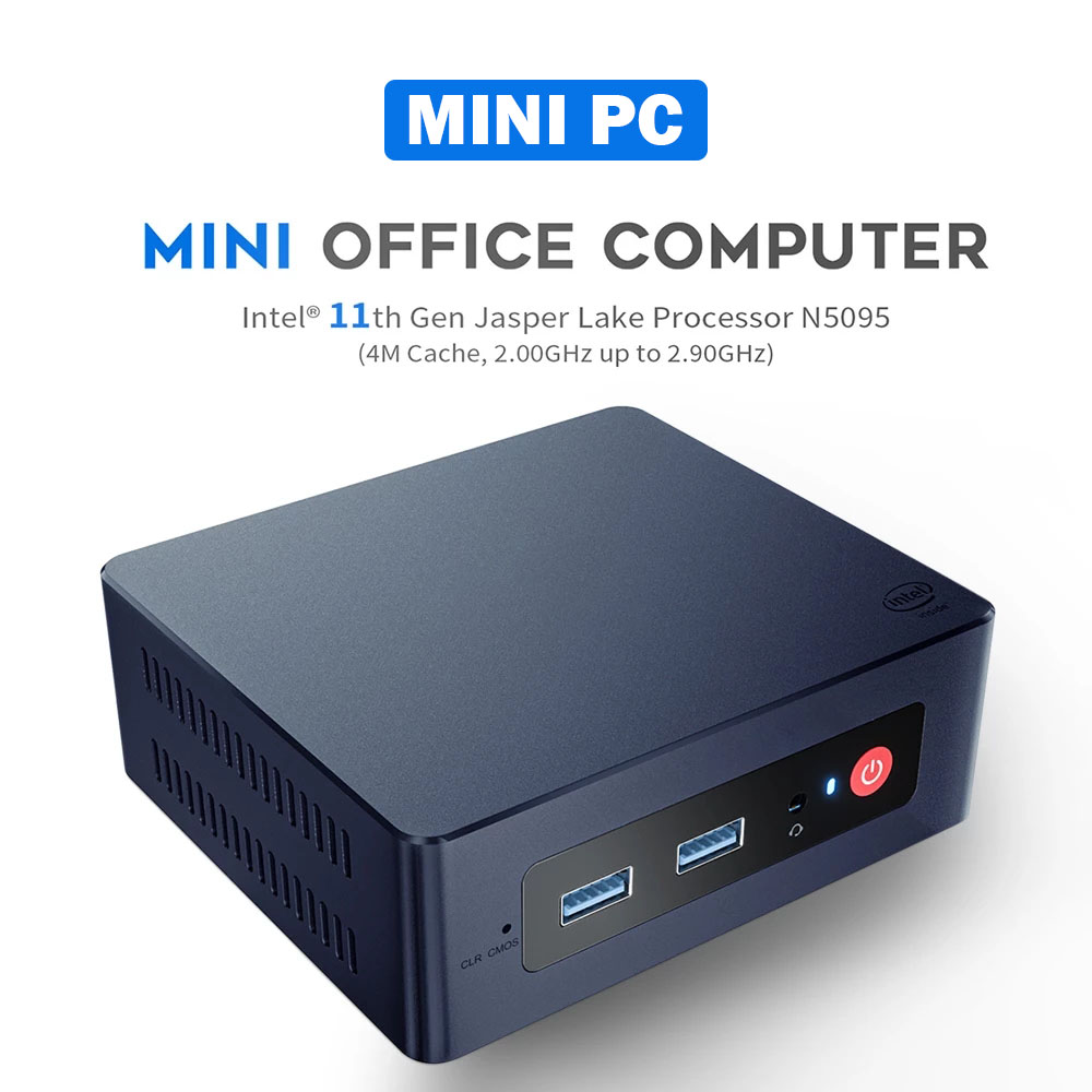 MINI PC Intel Celeron N5095 Windows 11 MINI PC DDR4 RAM 8GB SSD 256GB WIFI5 BT4.0 ราคา 6,999 บาท*ส่งฟรี