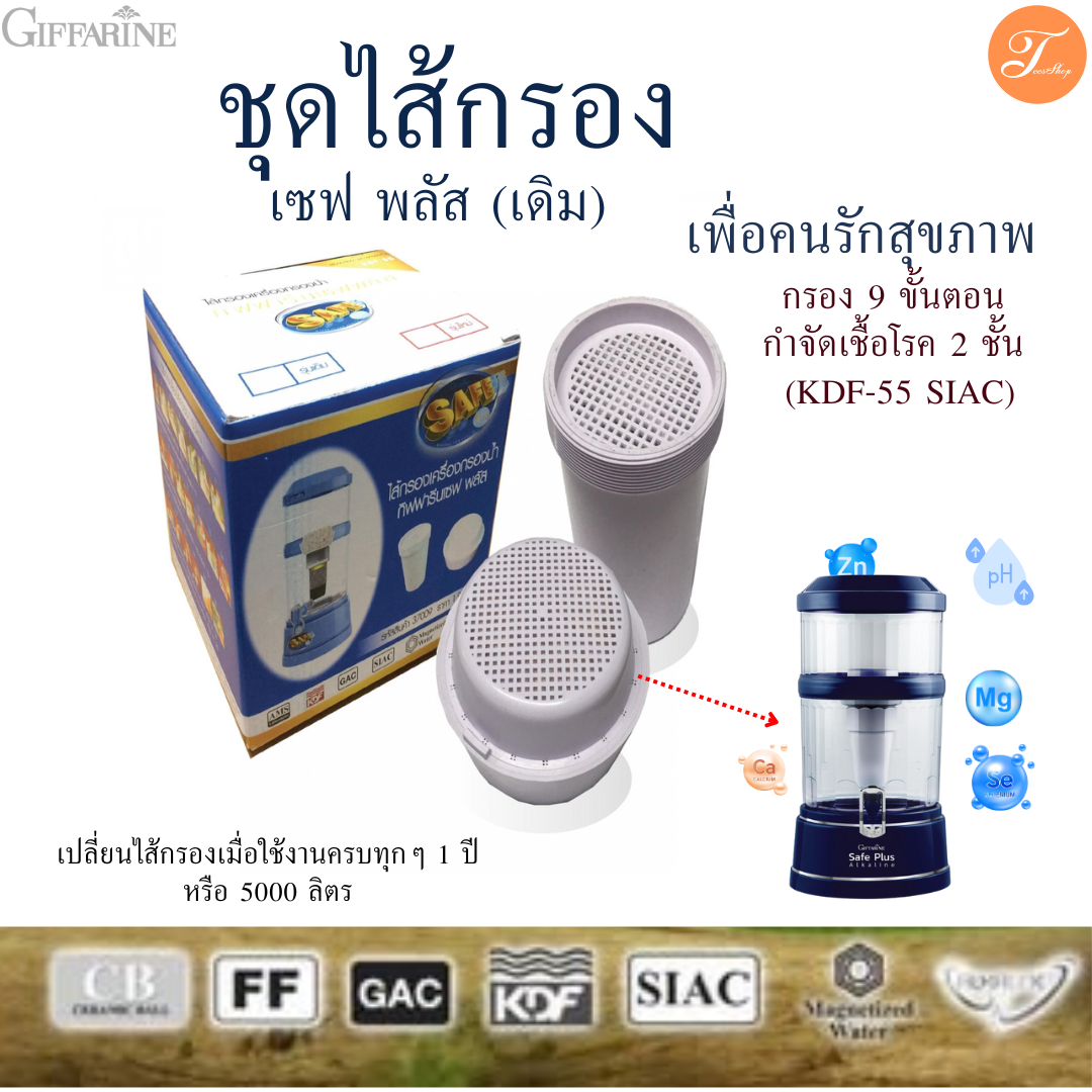 Giffarine Filter Set - Safe Plus & Filter Set - Safe Plus Alkaline ราคา 1,750 บาท*ส่งฟรี
