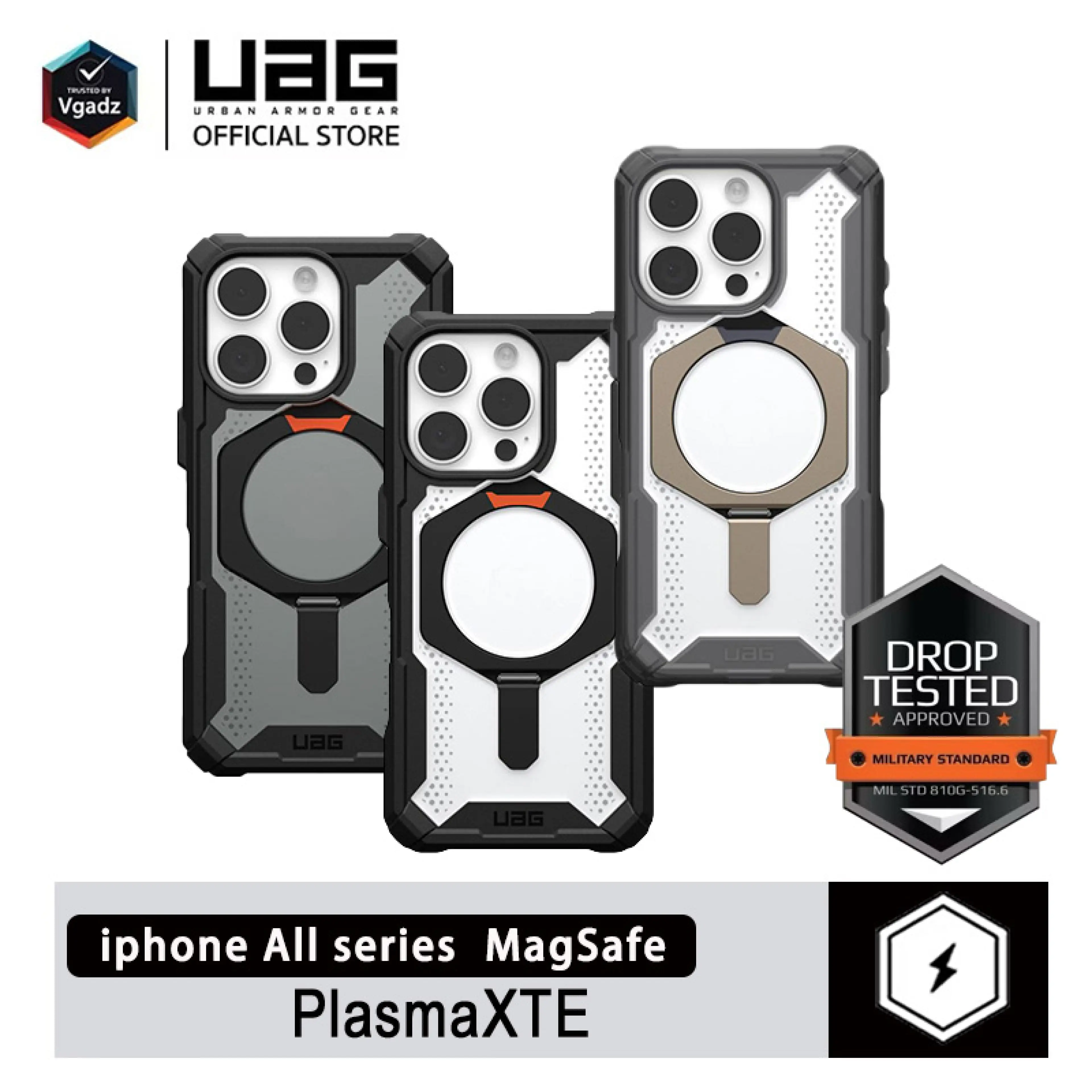Uag Plasma Xte with Magnetic iPhone Case for iPhone 16 / 15 / 14 / 13 / 12 Pro / Plus / Pro Max, Lightweight, Strong, Supports Magnetic Charging.