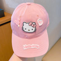 TUmama หมวกเด็ก Hello Kitty Cartoon Caps หมวกแก๊ปฤดูร้อนสำหรับเด็กหญิงฤดูใบไม้ผลิและฤดูใบไม้ร่วงหมวกเบสบอลระบายอากาศบาง