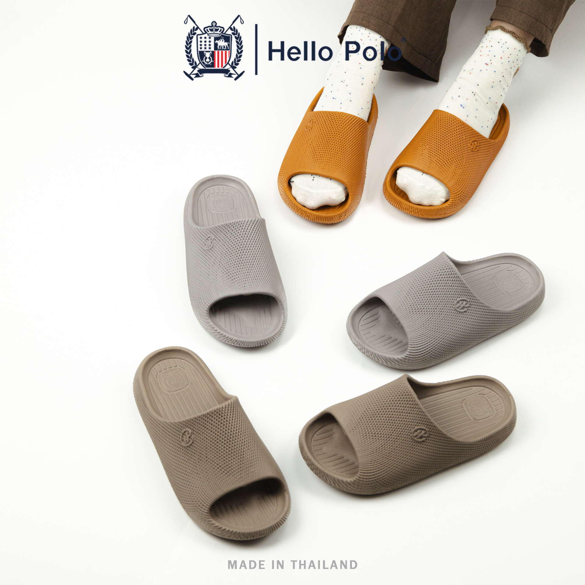 Hello Polo Women's Fashion Shoes Women's Sandals, Light and Comfortable, Anti-Slip, Eva Material, Wear-Resistant, Casual, Odorless, Hp8063 ราคา 110 บาท*ส่งฟรี