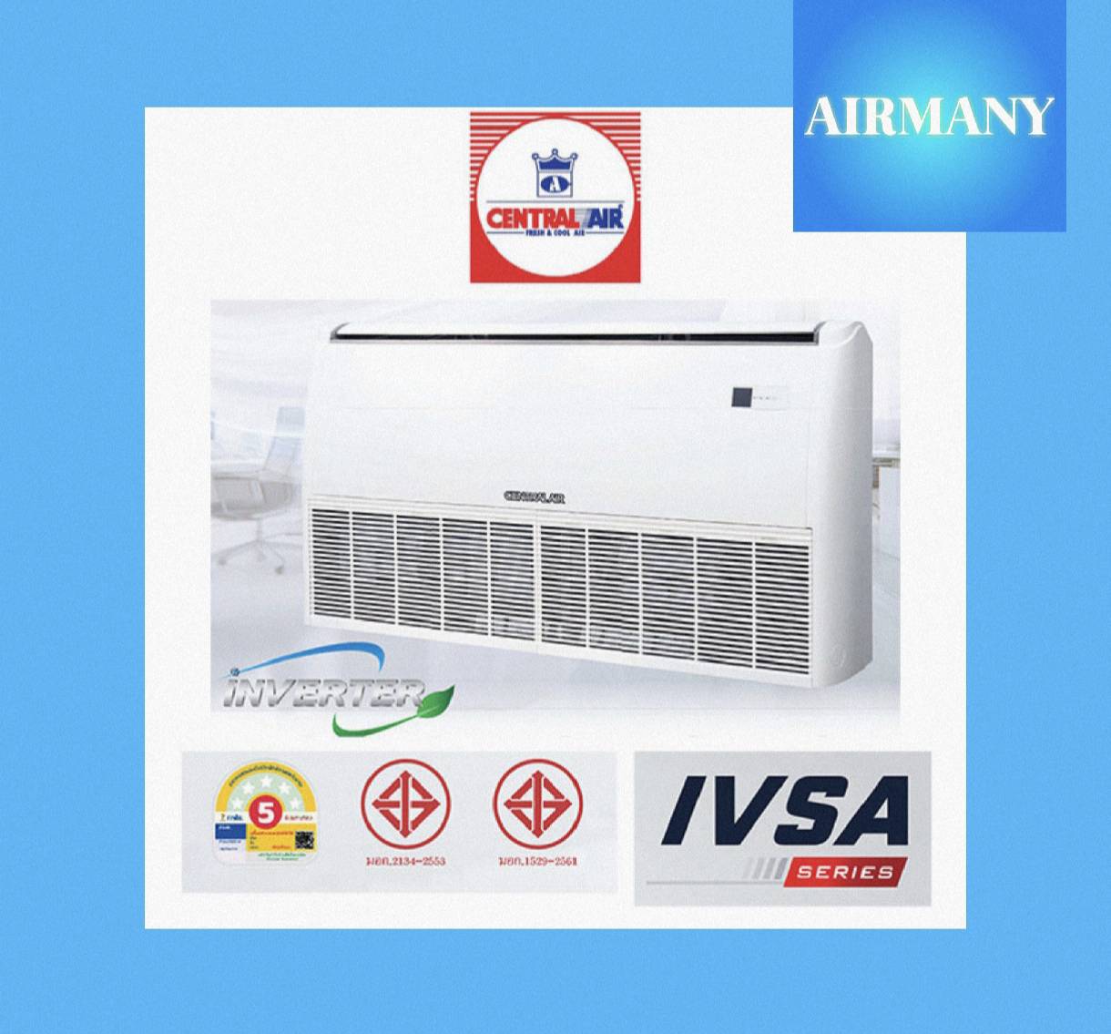 Hanging Air Conditioner Central Air Model Cfh-32Ivsa Inverter, Size from 12200-61000 Btu, Air Conditioner Ready to Install. Air Conditioner Only for the Unit ราคา 26,926 บาท*ส่งฟรี