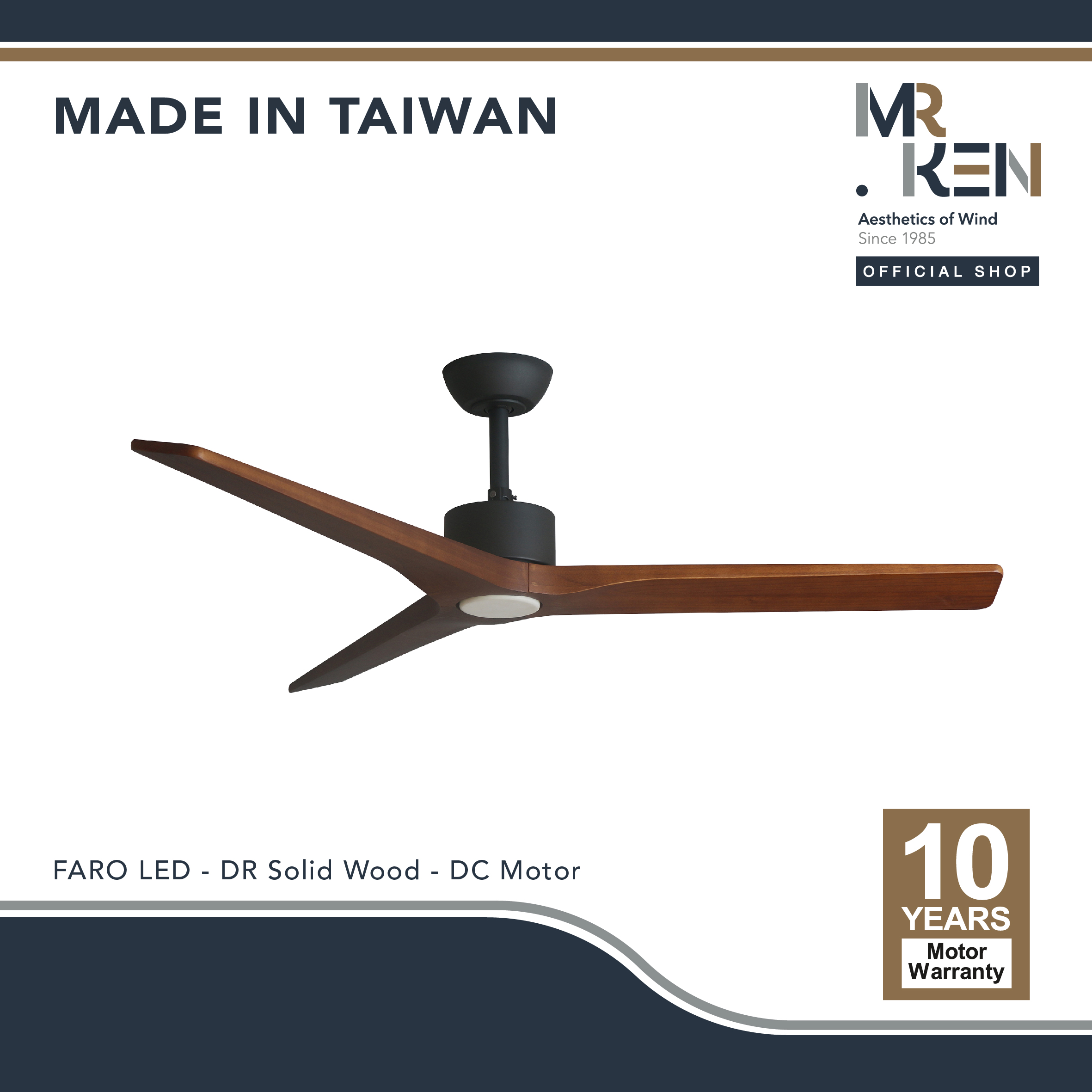 Mr.Ken Ceiling Fan, Faro Led Dc Motor Model, Ceiling Fan Size 40 Inches and 52 Inches with Remote Control. ราคา 10,055 บาท*ส่งฟรี