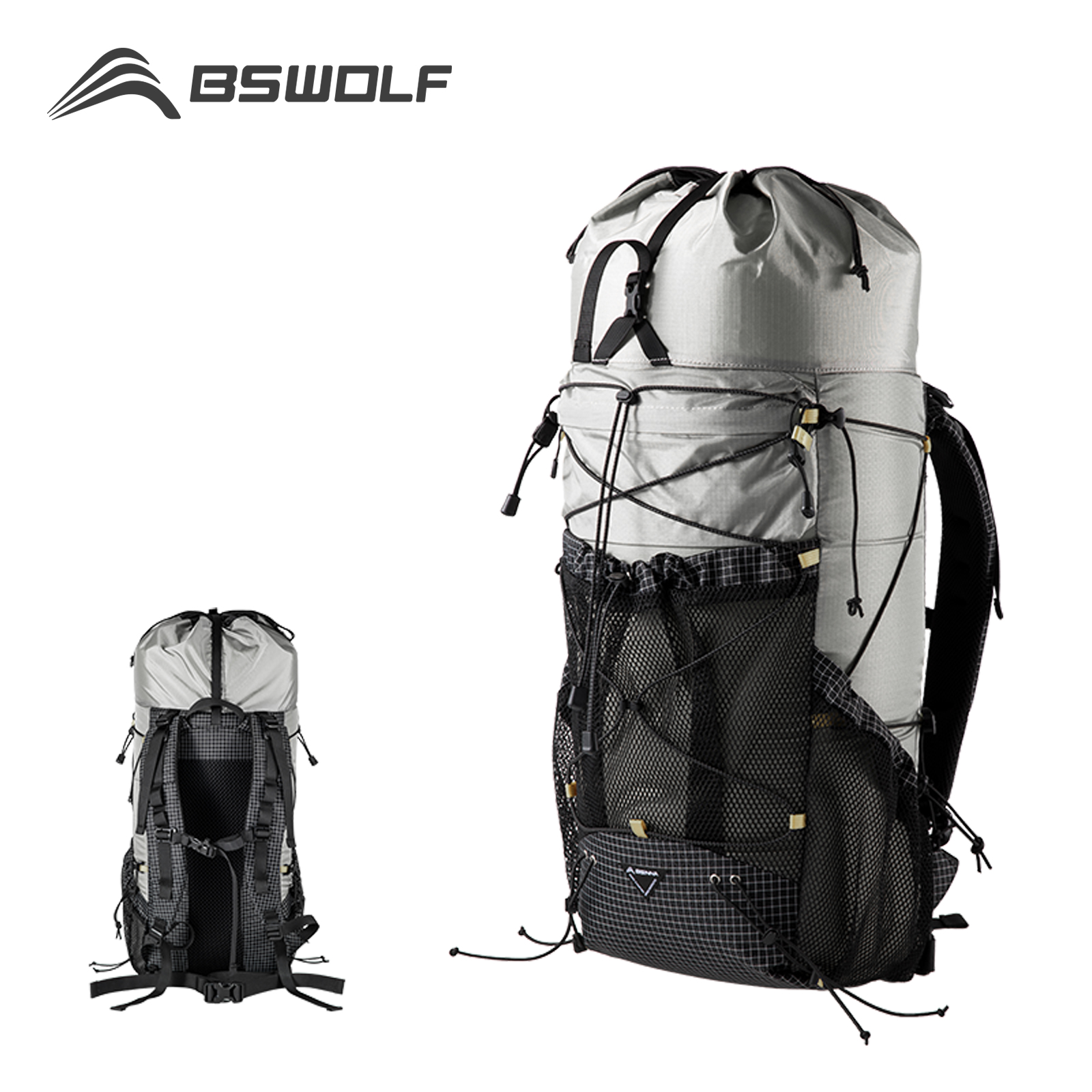 Bswolf Camping Backpack 25+10L Ultralight Travel Bag for Men Women Large Capacity Outdoor Sports Climbing Hiking Backpack
