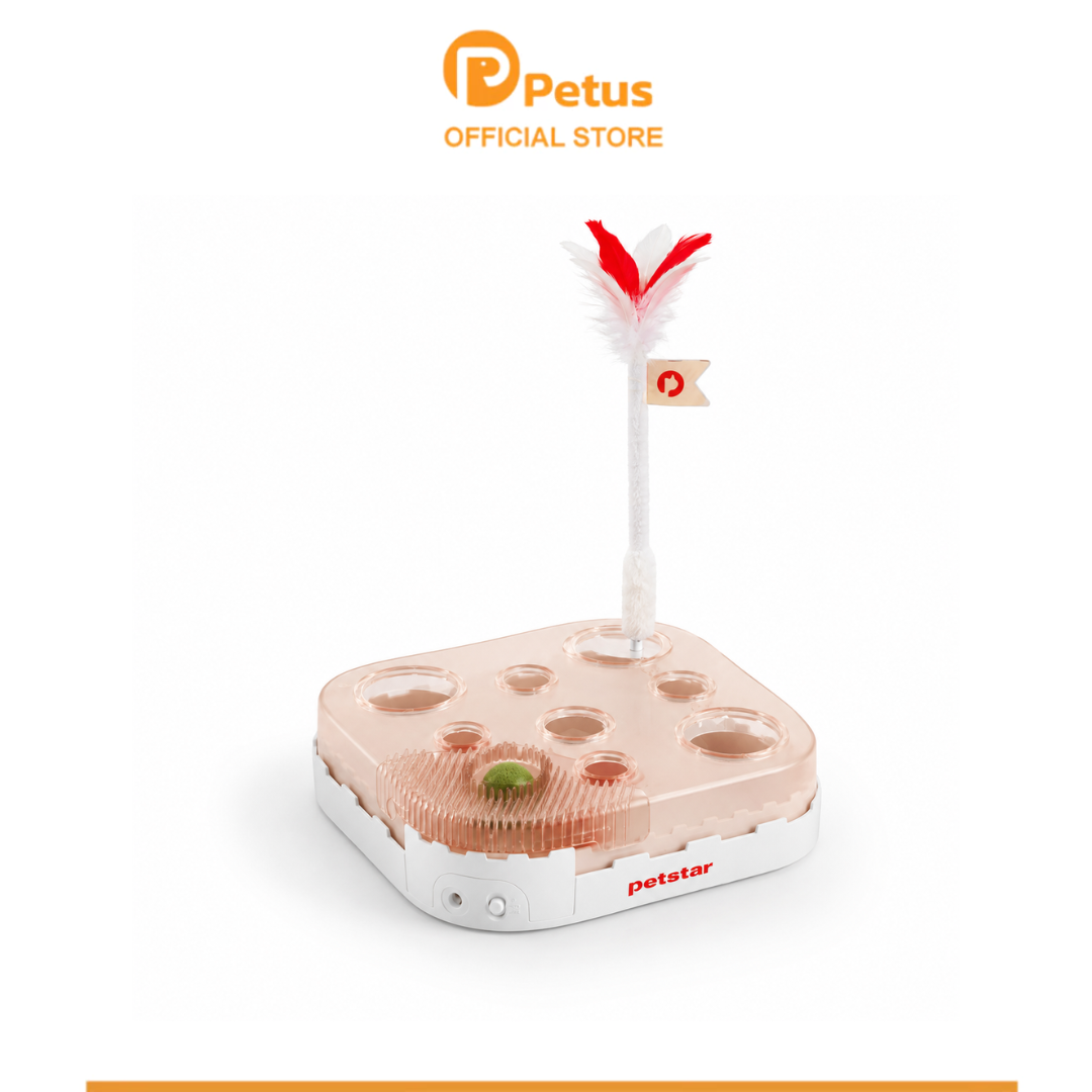 Petus Interactive Cat Toys Automatic Cat Toy, Cat Toy, the Base Has a Compartment for Food. Add Interest to Your Pet. Glows in the Dark, the Base Is Stable and Doesn'T Fall Easily, Helping Reduce Stress in Animals. ราคา 1,699 บาท*ส่งฟรี
