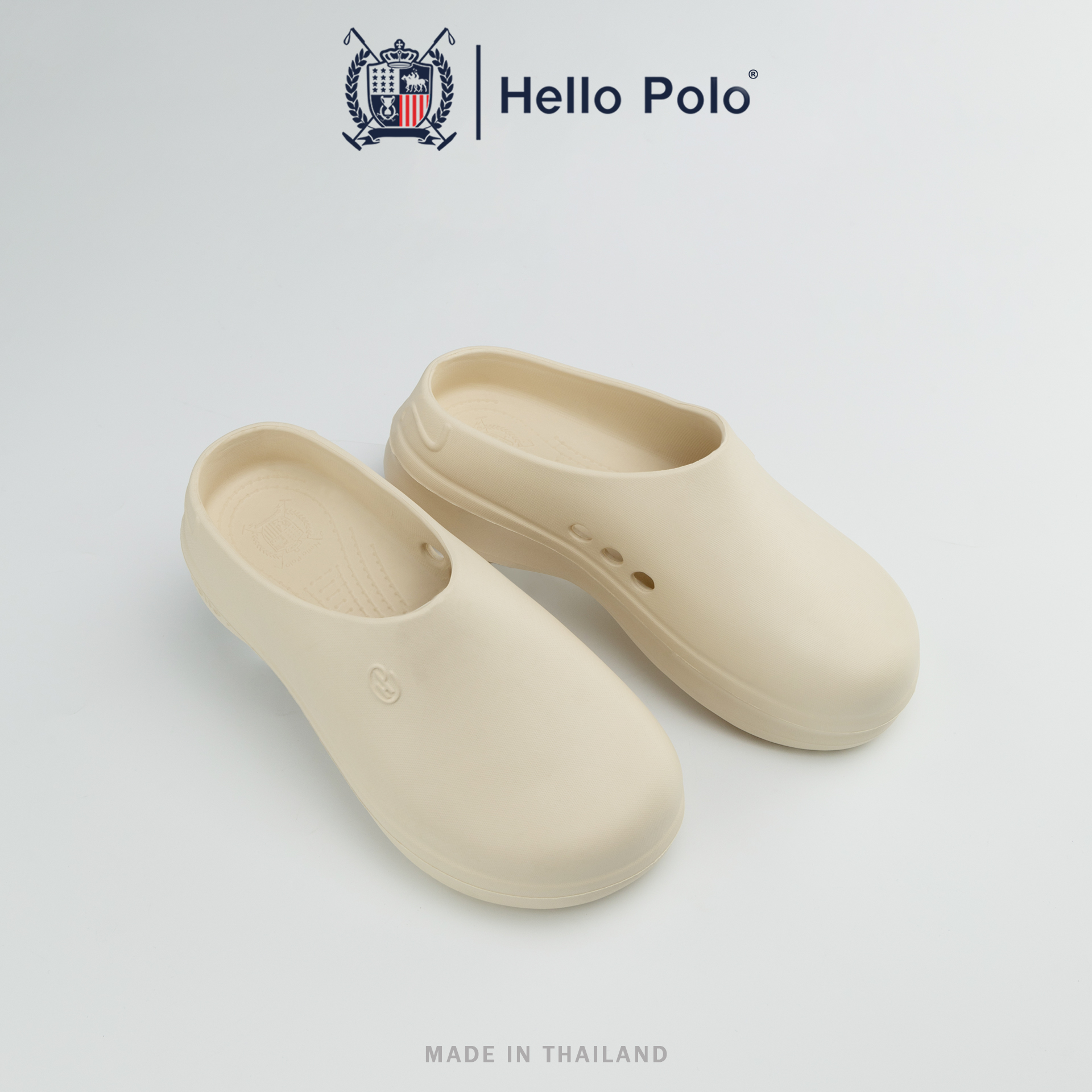 Hello polo big toe sandals 3.5 cm thick bottom super soft anti-slip slip slip on toe slippers fashion summer for women men hp8009 ราคา 185 บาท*ส่งฟรี