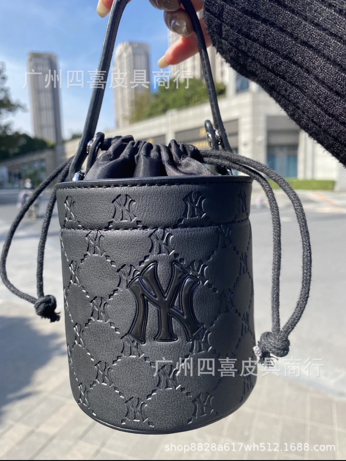 MLB Bucket Bag Black Original Korea (Tas Buket)