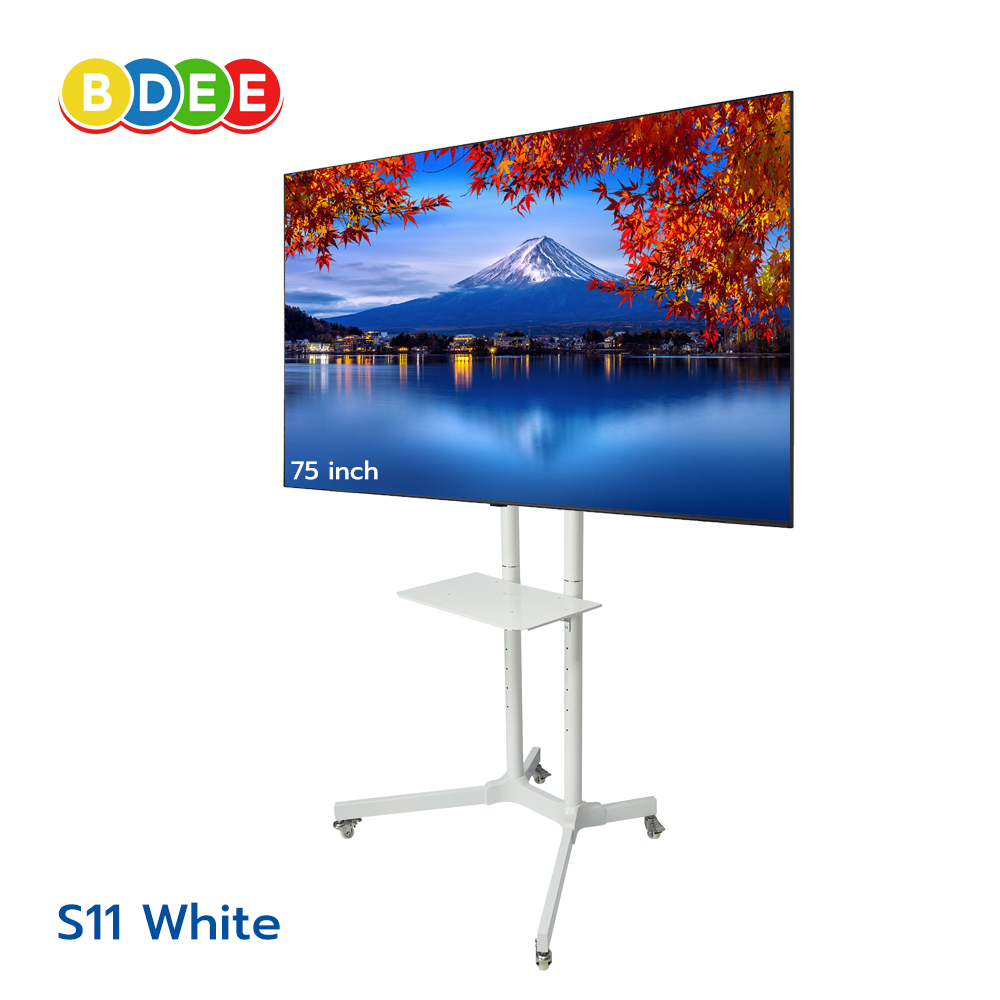 BDEE TV stand with 1 shelf, model S11 (White), supports TV size 32-65 inches, High Quality ราคา 2,889 บาท*ส่งฟรี