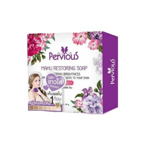 สบู่กู้หนังหน้า เปลี่ยนผิวใหม่ ในก้อนเดียว Pervious restoring soap 100 กรัม  (1 ก้อน )