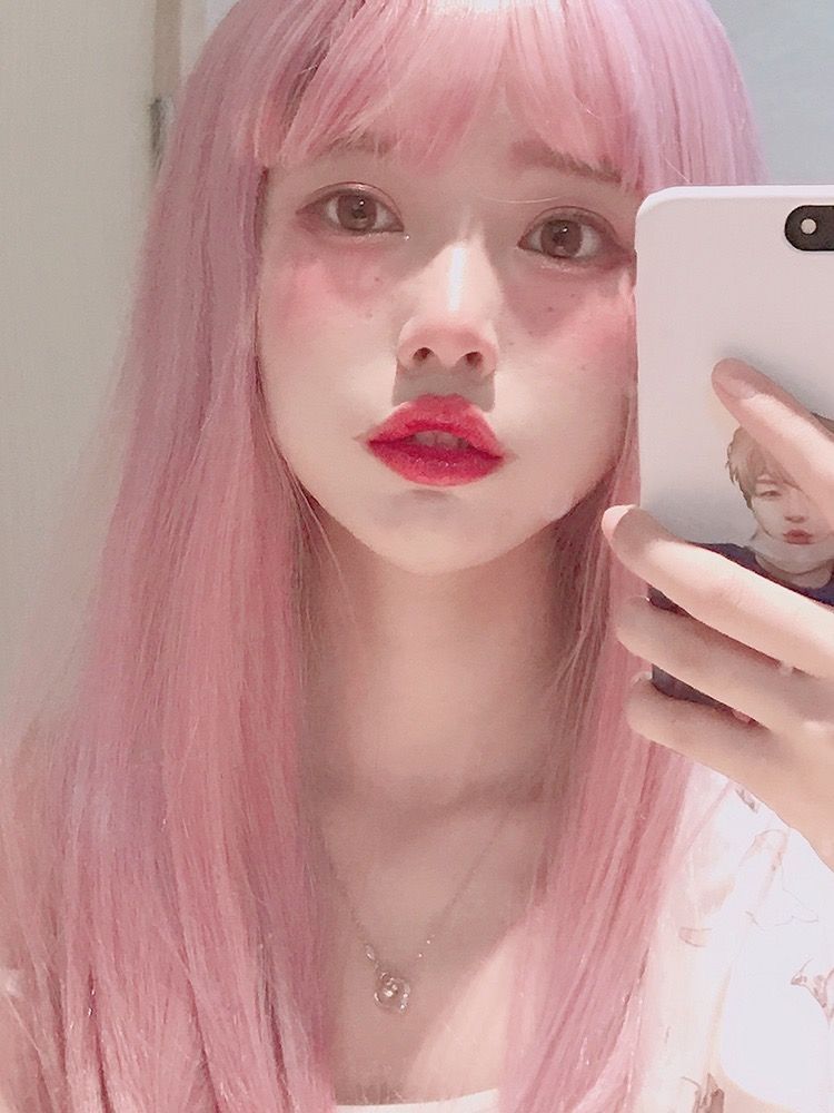 Tóc Giả 65Cm Cho Nữ Tóc Giả Dài Nguyên Đầu Tự Nhiên Thực Tế Tóc Mái Không Khí Nổi Tiếng Trên Internet, Màu Đen Tóc Thẳng Dài Cosplay Trang Trí Mặt Cá Tính