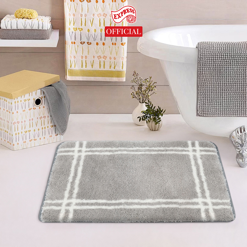 STELLAR BORDER DOOR MAT 45x70cm. SOFT MAT THICK 16-20mm BATH ROOM MAT, TPR ANTI-SLIP BACKING, WASHABLE, QUICK DRY BORDER STELLAR * EXPRESS CARPET ราคา 560 บาท*ส่งฟรี