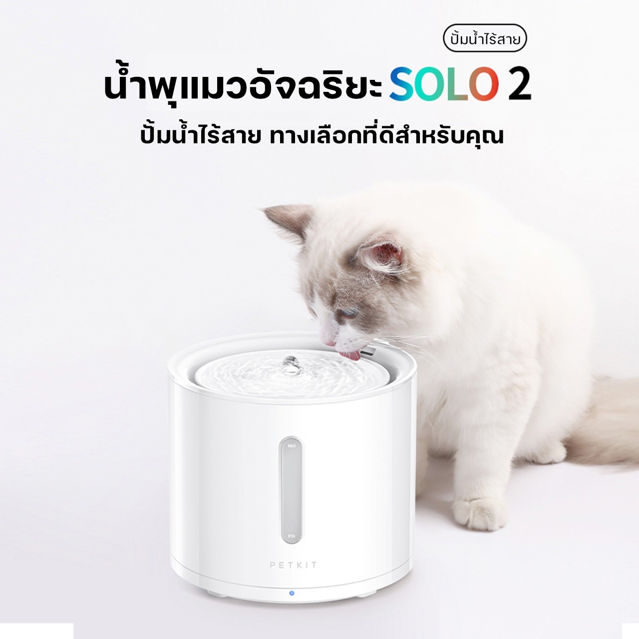 [Global Ver./ประกัน1ปี]Petkit Eversweet Solo2 Wireless Pump น้ำพุแมว ปั๊มน้ำไร้สาย ราคา 1,350 บาท*ส่งฟรี