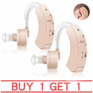 ภาพหน้าปกสินค้าเครื่องช่วยฟังผู้สูงอายุเครื่องช่วยฟังแบบแขวนหูฟังคนหูหนวกหูฟัง BTE Stethoscope Tunable Sound Amplifier (ซื้อ 1 แถม 1) ที่เกี่ยวข้อง