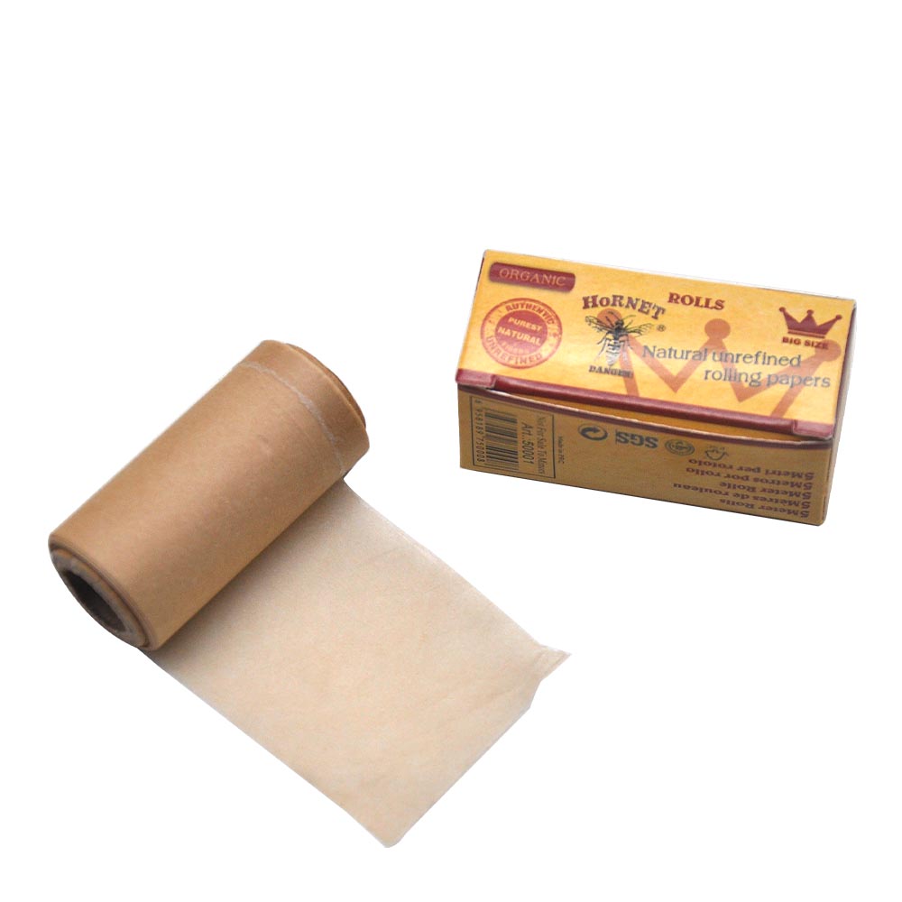 HORNET Rolling Paper 5 Meter/Roll Natural Unrefined Organic Rolls