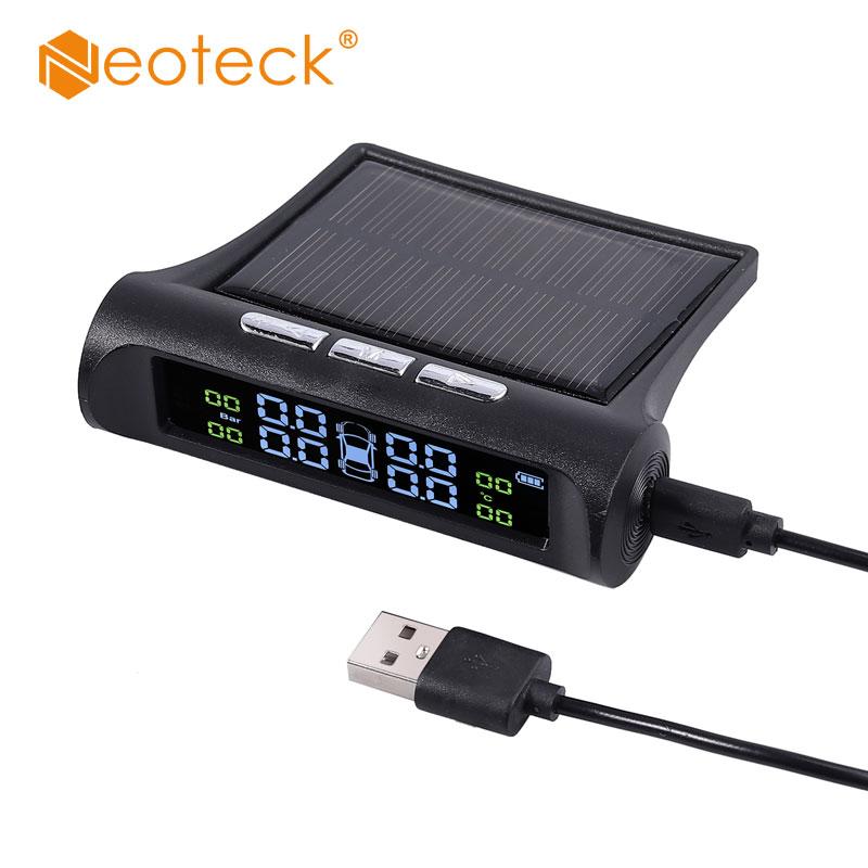 รถพลังงานแสงอาทิตย์ Auto แรงดันยาง TMPS LCD ระบบควบคุมไร้สาย 4 เซ็นเซอร์