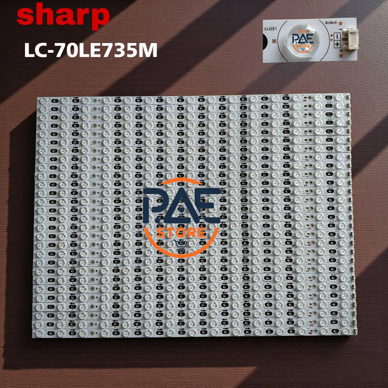 0001770 # Blacklight Tv Sharp Tube Backlight Tv Sharp Model Lc-70Le735M 1Set 28 Rows 15 Led 6 V Length 742 mm ราคา 2,349 บาท*ส่งฟรี