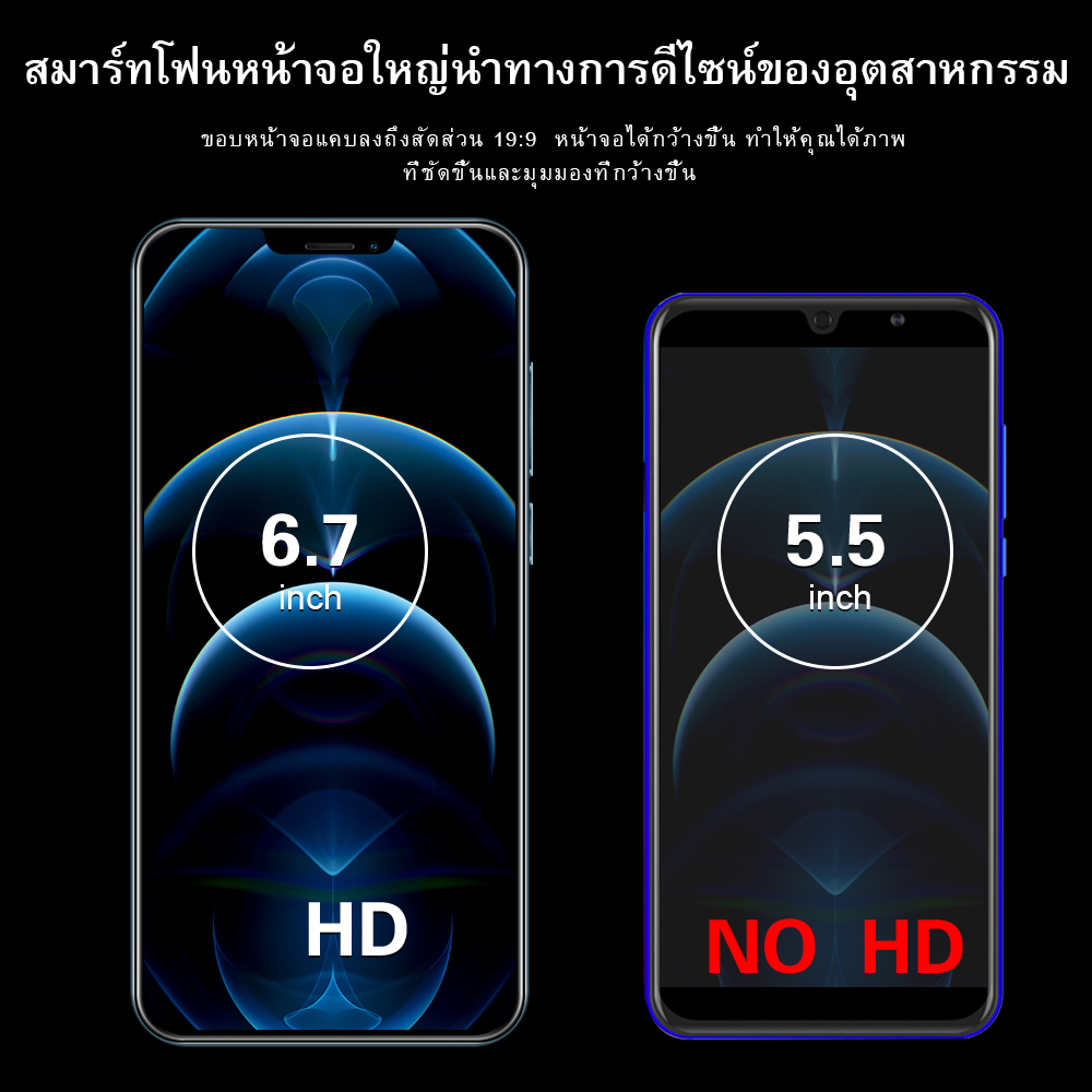 รูปภาพเพิ่มเติมของ Applo i12ProMax 6.7 นิ้ว RAM 12GB ROM 512GB / รองรับ 5G / 5000mAh /Android 10.0 / 24MP+48MP / เมนูข้อความภาษาไทย / รองรับแอพธนาคารทั้งหมด / รองรับการเก็บเงินปลายทาง