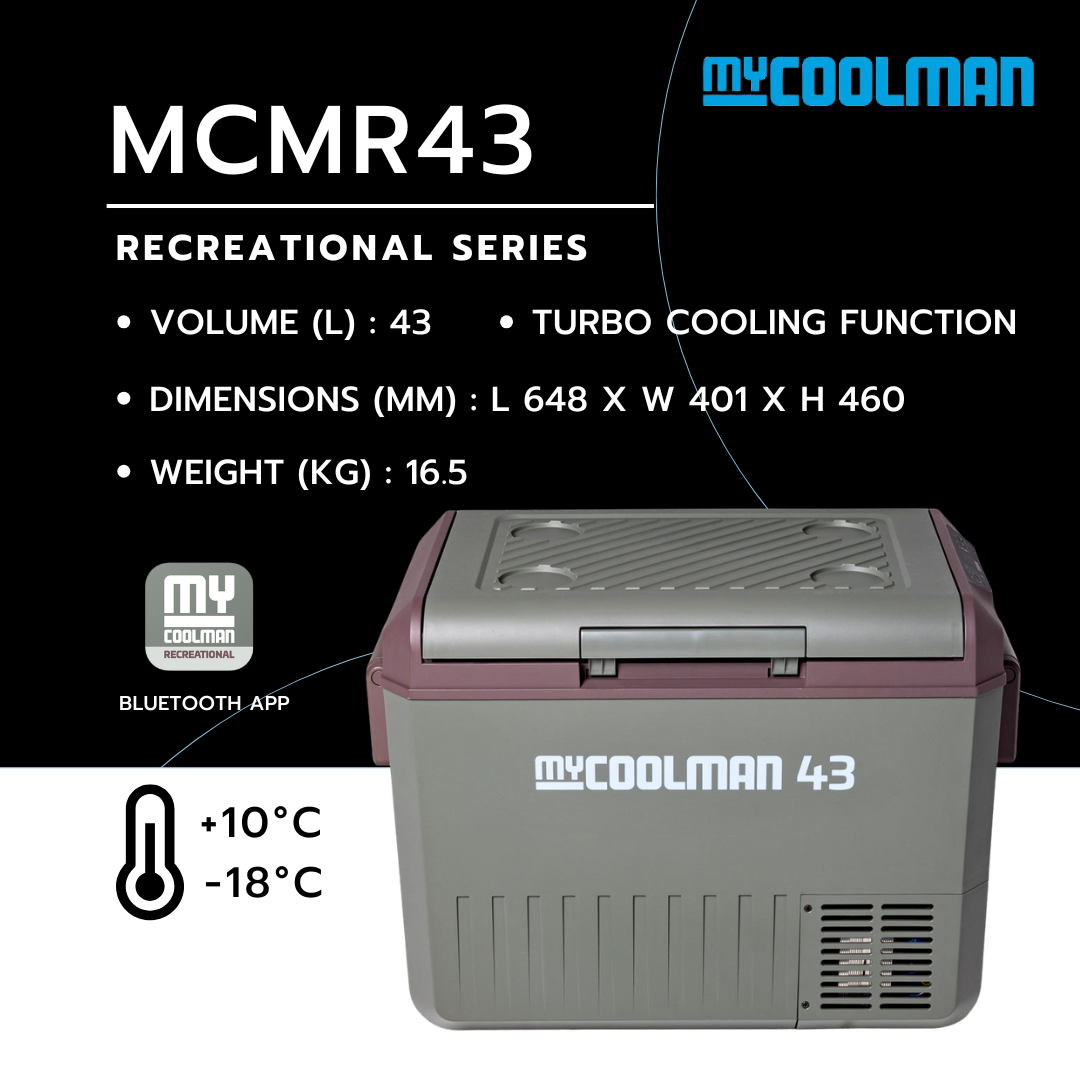 Mycoolman 43 Recreational Series, 43L Portable Freezer Refrigerator, Size 43 Liters. ราคา 22,500 บาท*ส่งฟรี