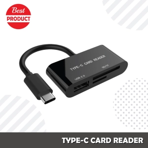 สินค้า 3 In 1 USB 3.1 Type C To USB 2.0 Hub Micro OTG TF/SD Card Reader For Type-c Devices With OTG Function