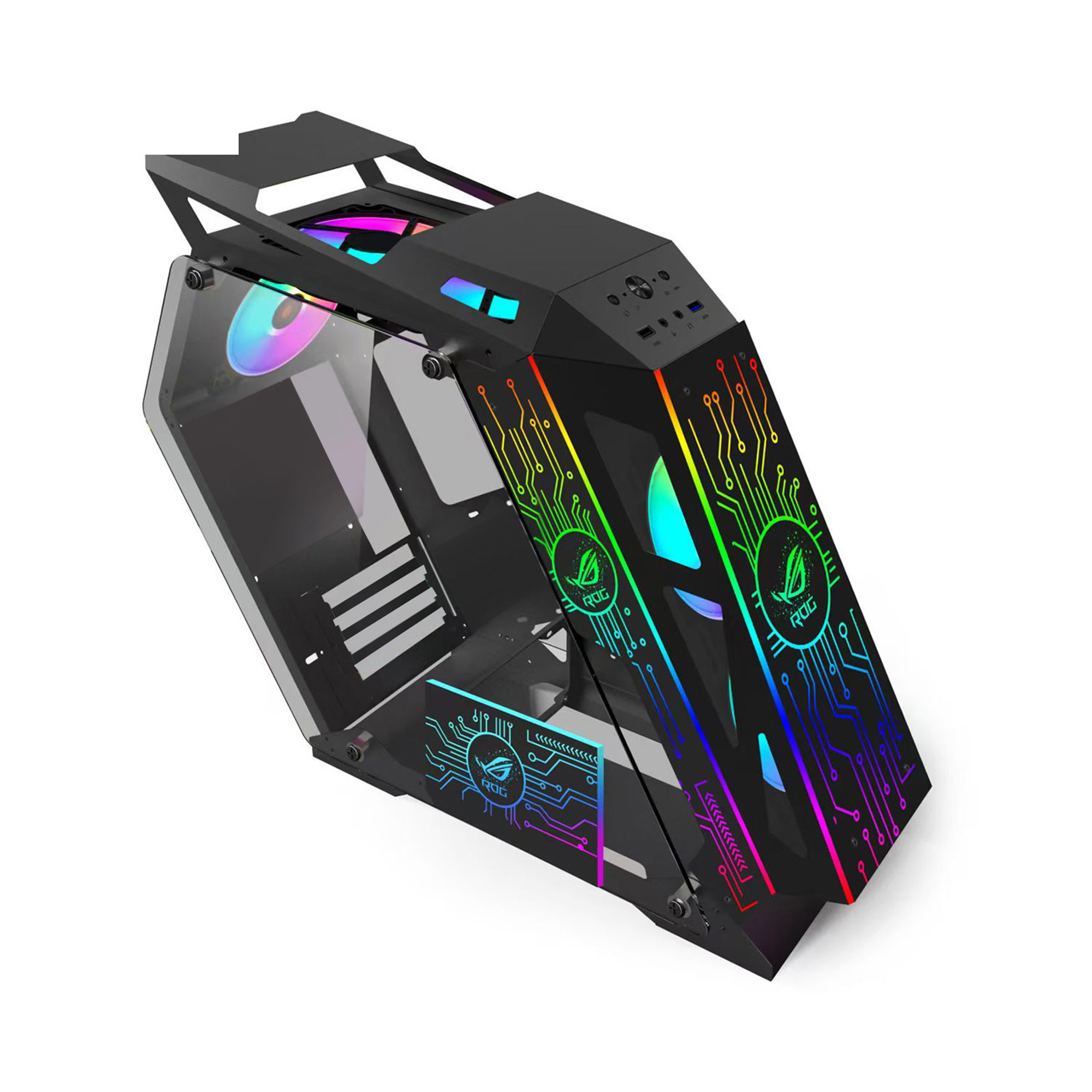 จีวิว เคส Gview i9-10 ROG (RGB) พร้อมตัวควบคุมอเนกประสงค์ (รหัส G156CN0190) - ยี่ห้อ Gview ราคา 2,100 บาท*ส่งฟรี
