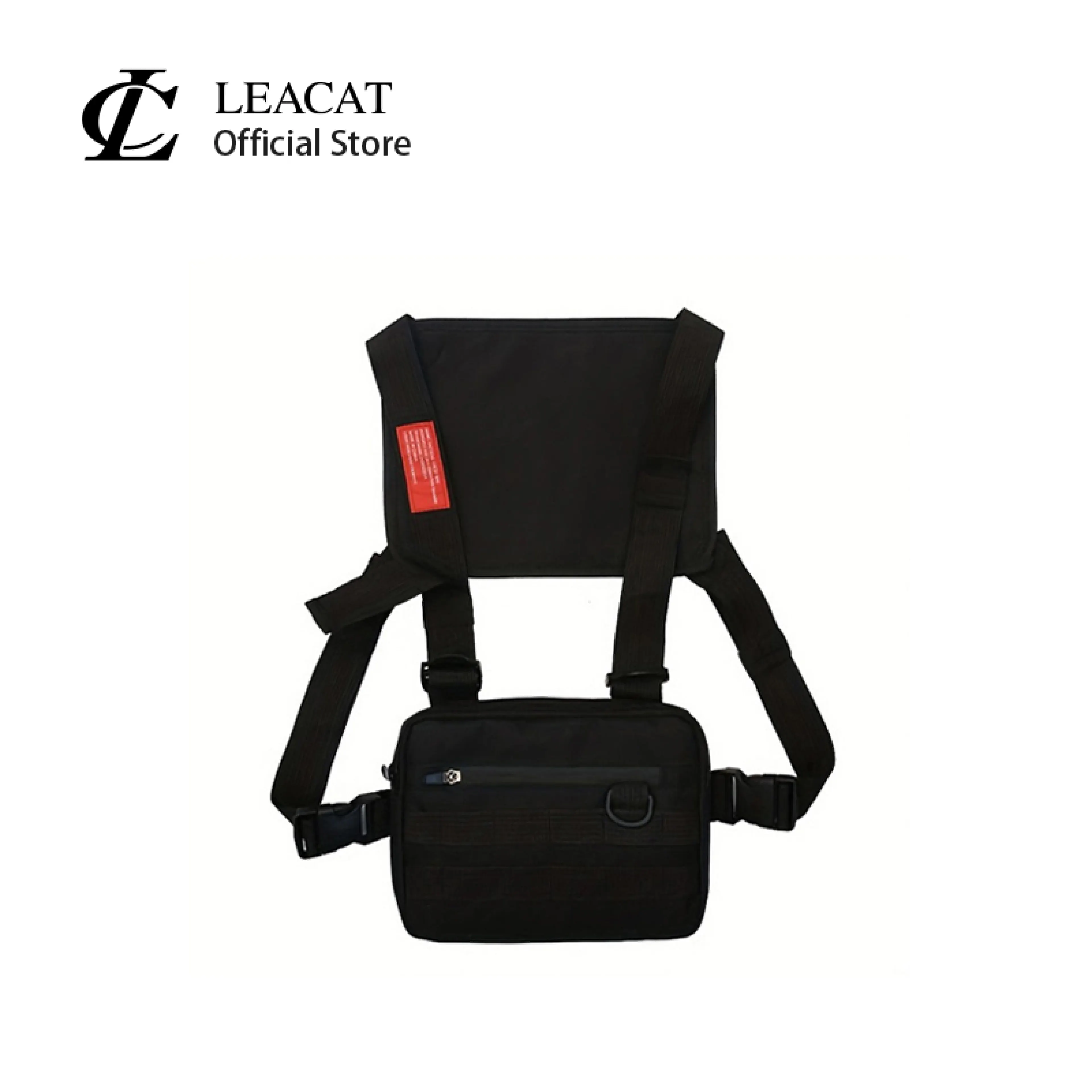 Leacat Men's Tactical Chest Rig Bag Functional Outdoor Sling Bag Multi-pocket Vest Bag