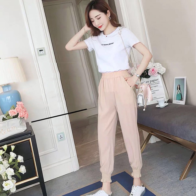 กางเกง​ขายาว​แฟชั่นสำหรับผู้หญิง สไตล์เกาหลีใหม่สุดฮิต กางเกงแฟชั่น สไตล์เกาหลี เอวสูง สวมใส่สบายเนื้อผ้าดี
