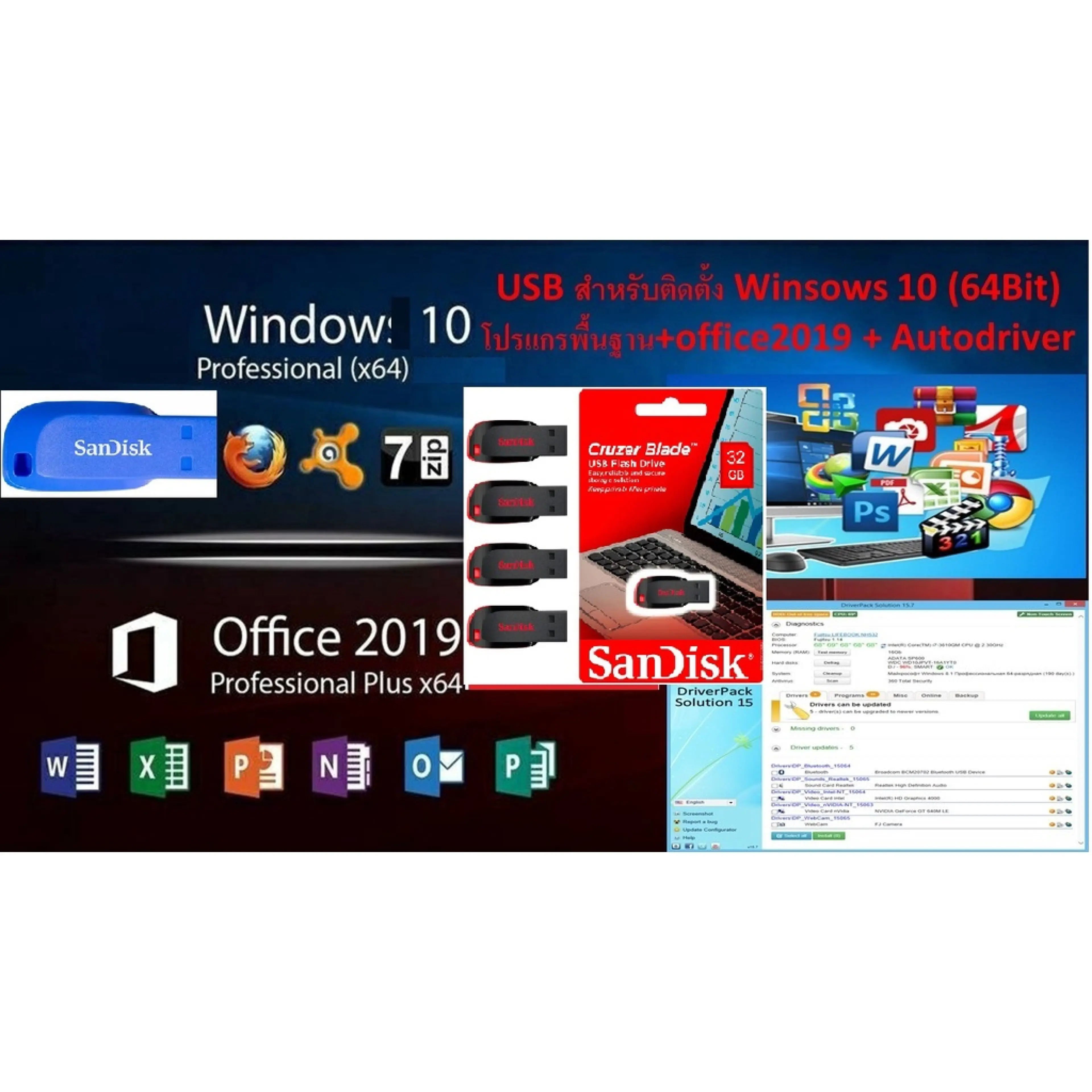 USB for Installing Windows All (7, 8.1, 10, 11) All Editions (X64) with Updates Aio 45in1 November 2025 Easy to Use.