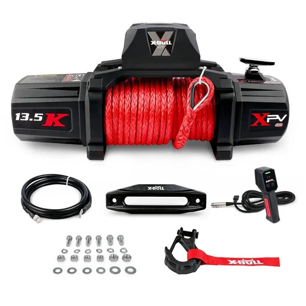 วินซ์ไฟฟ้า รอกไฟฟ้า X-Bull Electric Winch XPV 13500lbs (6 ตัน) 12V สายเชือกยาว 28 เมตร รับประกัน 1 ปี ราคา 20,900 บาท*ส่งฟรี