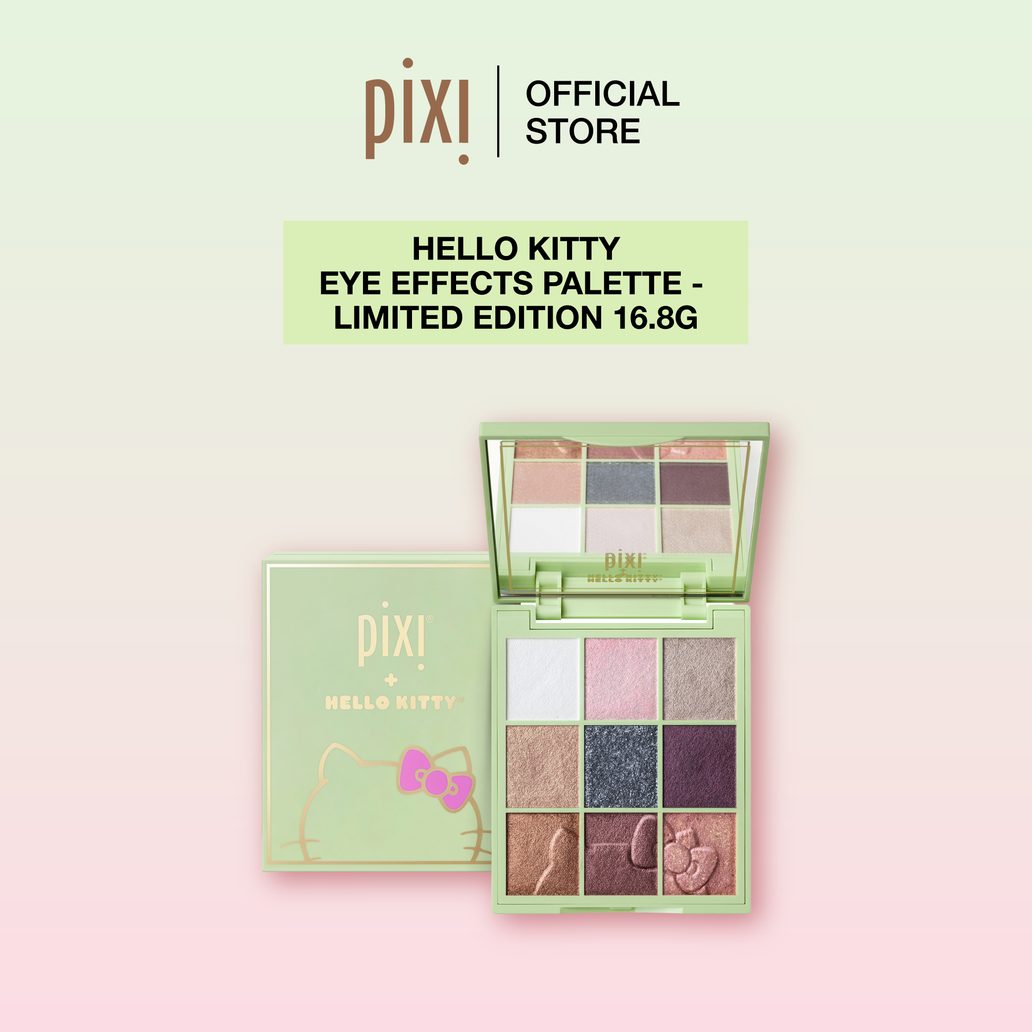 Pixi Hello Kitty Eye Effects Palette 9-Color Eyeshadow Palette Limited Edition 16.8g ราคา 903 บาท*ส่งฟรี
