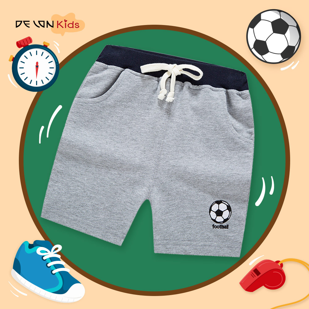 DELON KID กางเกงขาสั้น เด็ก เสื้อผ้าเด็ก เสื้อผ้าแฟชั่น ชุดเด็กผู้ชาย ผ้าคอตตอน 100% เอวยางยืด AA6024 ** SIZE L , 2XL ** ราคา 158 บาท*ส่งฟรี