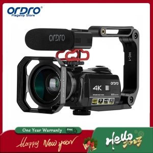 ราคาORDRO HDR-AC3 30MP 4K Digital Video Camera Ultra HD Photography IR Night Vision WiFi for Vlogging Yo Camcorder