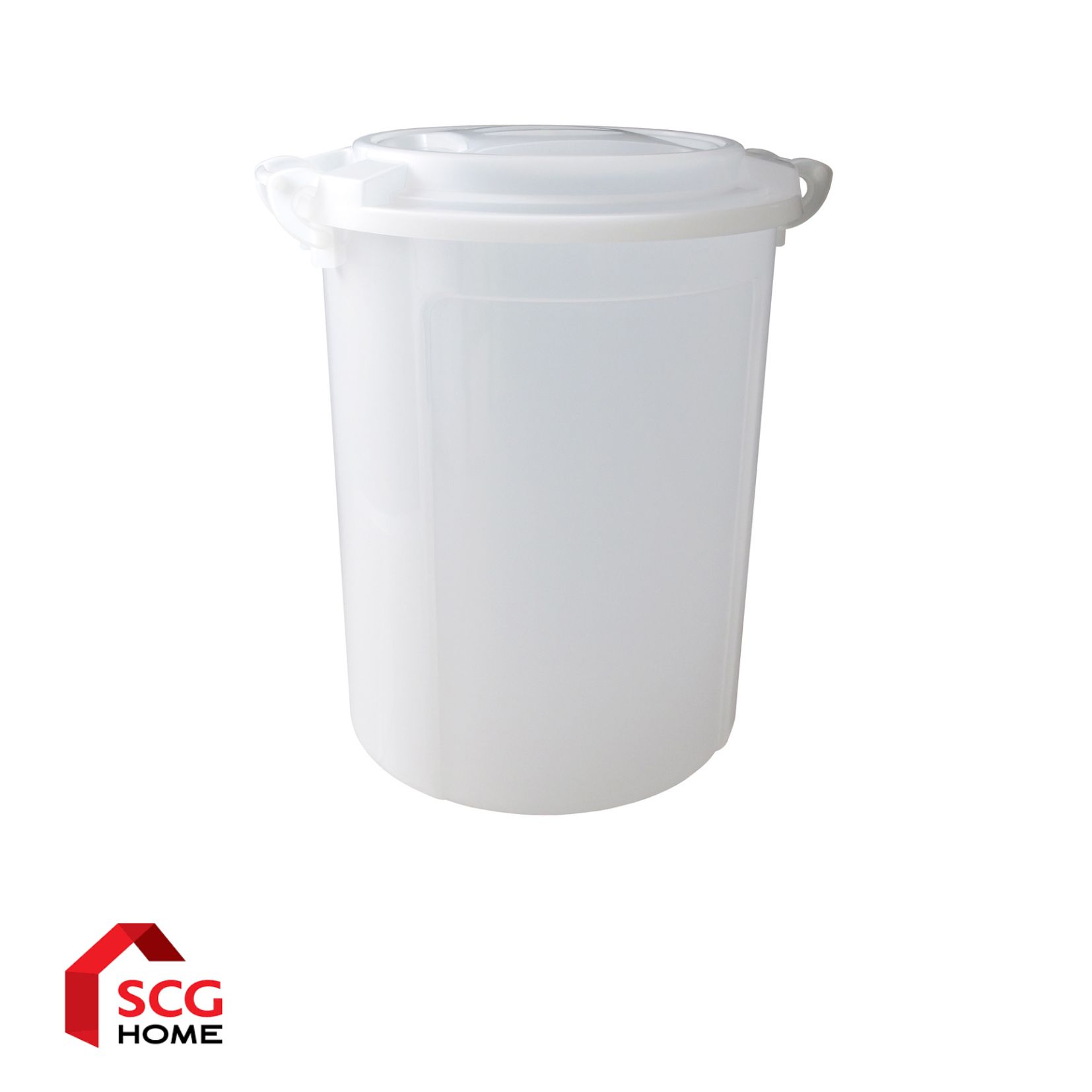 HOME CHOICE ถังน้ำกลมพร้อมฝาล็อค 62L สีขาว ราคา 269 บาท*ส่งฟรี