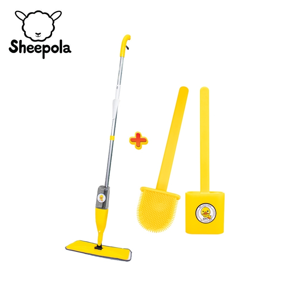 ไม้ถูพื้น Water spraymop ไม้ม็อบไมโครไฟเบอร์ ลายเป็ด ผ้าถูพื้น หัวแบน พร้อมกระบอกฉีดน้ำในตัว เหมาะกับทุกพื้นผิว Sheepolamall ราคา 141 บาท*ส่งฟรี