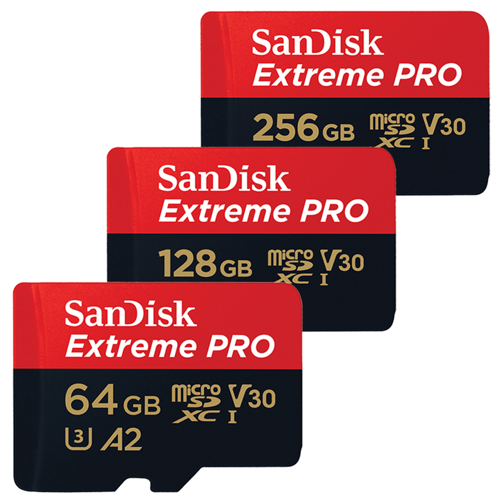 Sandisk Extreme Pro Microsdxc Memory Card (Read 200Mb/S) Capacity 64Gb, 128Gb, 256Gb, 512Gb, 1Tb ราคา 2,150 บาท*ส่งฟรี