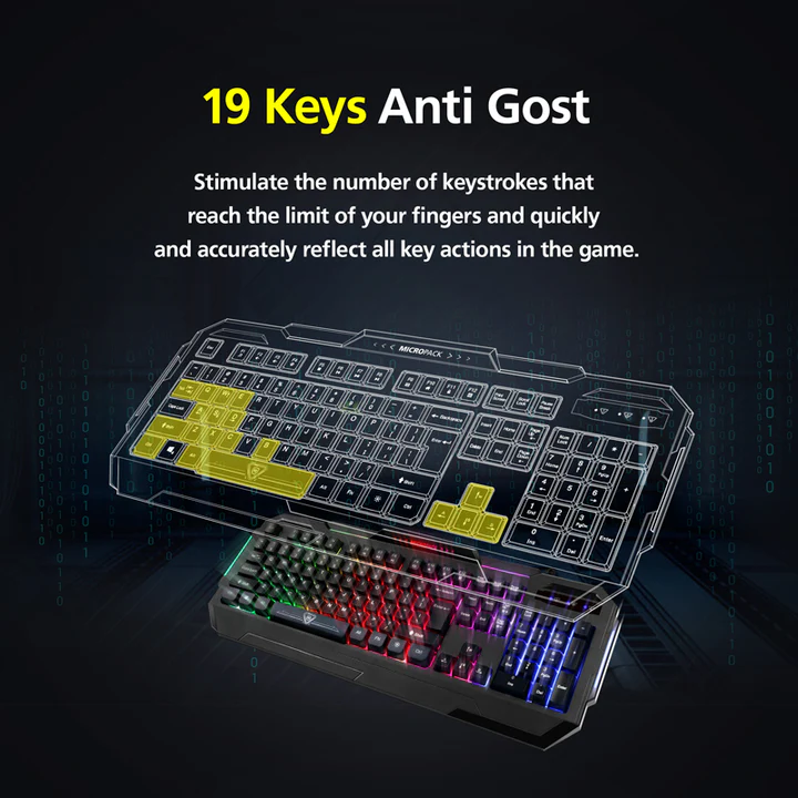 Micropack GK-10 Gaming Keyboard (TH/EN) เกมมิ่งคีย์บอร์ด มีสาย แป้นไทย ...