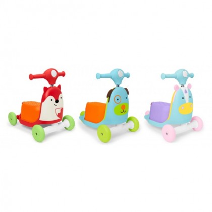 Skip Hop Zoo 3 In 1 Ride On รถขาไถ เล่นได้ 3 รูปแบบ สามารถเปิด/ปิด ไฟหน้า พร้อมเสียงดนตรี และเสียงเอฟเฟกต์ ราคา 3,007 บาท*ส่งฟรี
