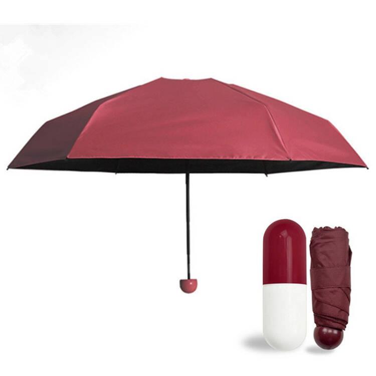 แคปซูลร่ม UPF/UV Umbrella สีน่ารัก ขนาดเล็ก ร่มกันแดด พับเก็บได้ 5ตอน รับสะดวกและพกพา