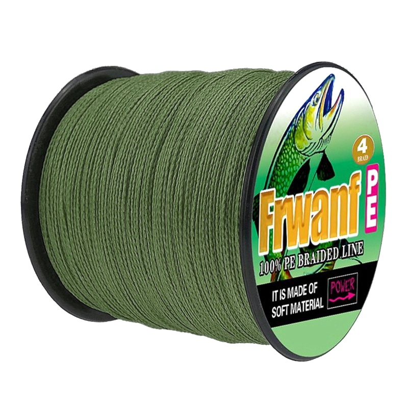 เกี่ยวกับสินค้า Frwanf PE Braided เอ็นตกปลา4 Strand 100M มัลติฟิลาเม้นท์ที่แข็งแรงมากสำหรับการจับปลาคาร์พเส้น12Lb